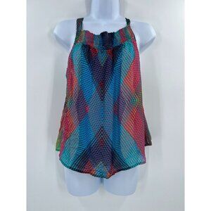 Anthro S Conditions Apply‎ Smocked Sheer Halter Top